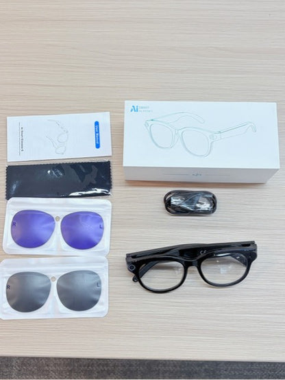 4K Smart Glasses with AI, Translation & Bluetooth Audio