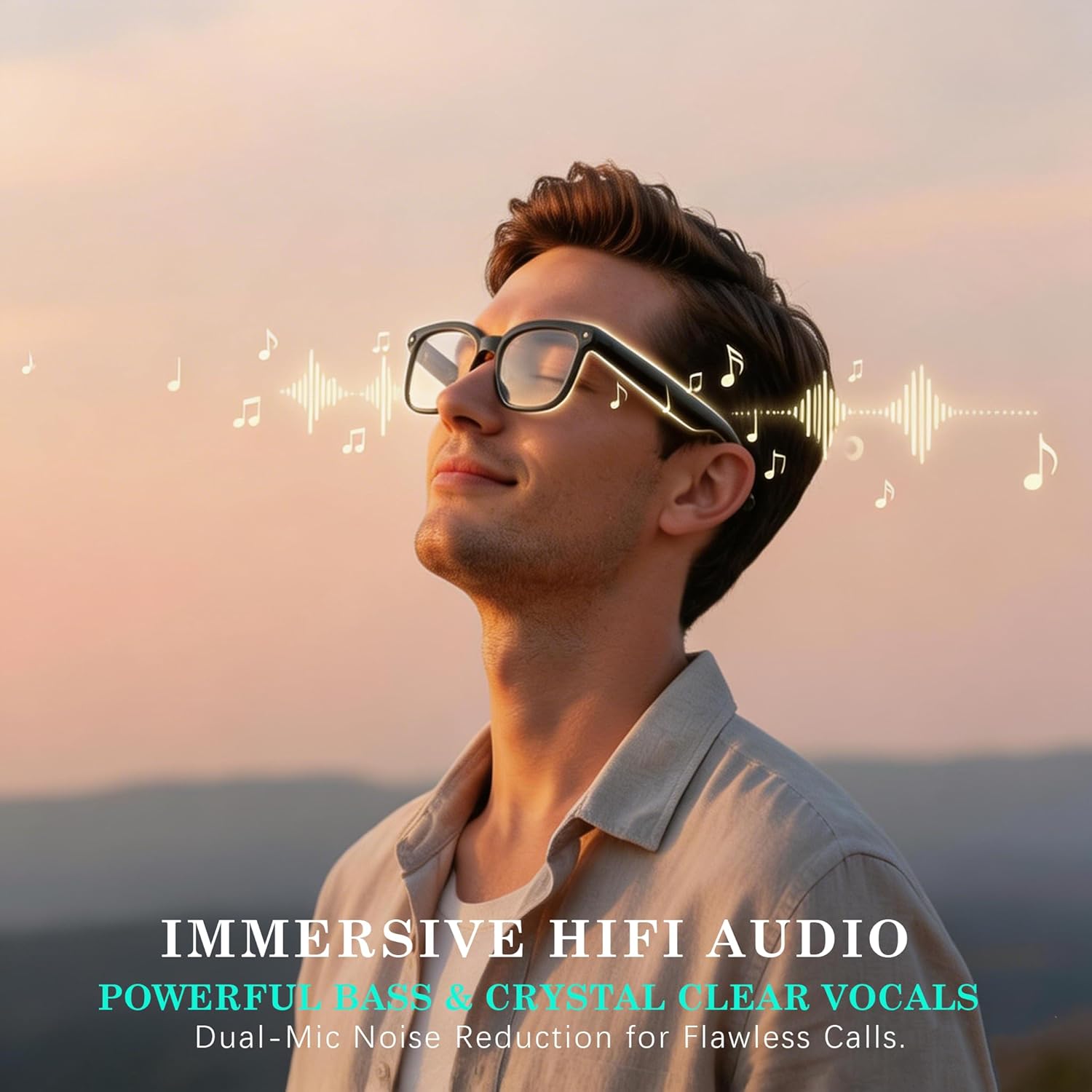 4K Smart Glasses with AI, Translation & Bluetooth Audio