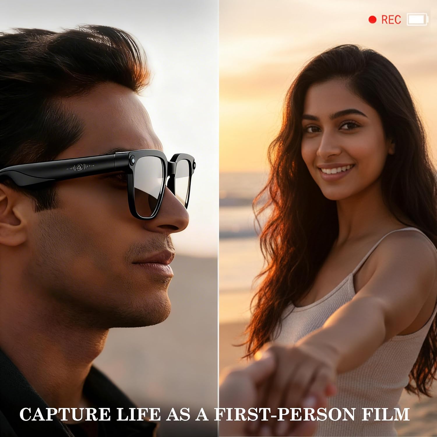 4K Smart Glasses with AI, Translation & Bluetooth Audio