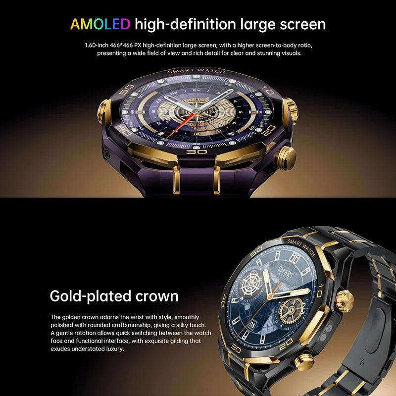 Men’s AMOLED Smartwatch Bluetooth Call With Flashlight