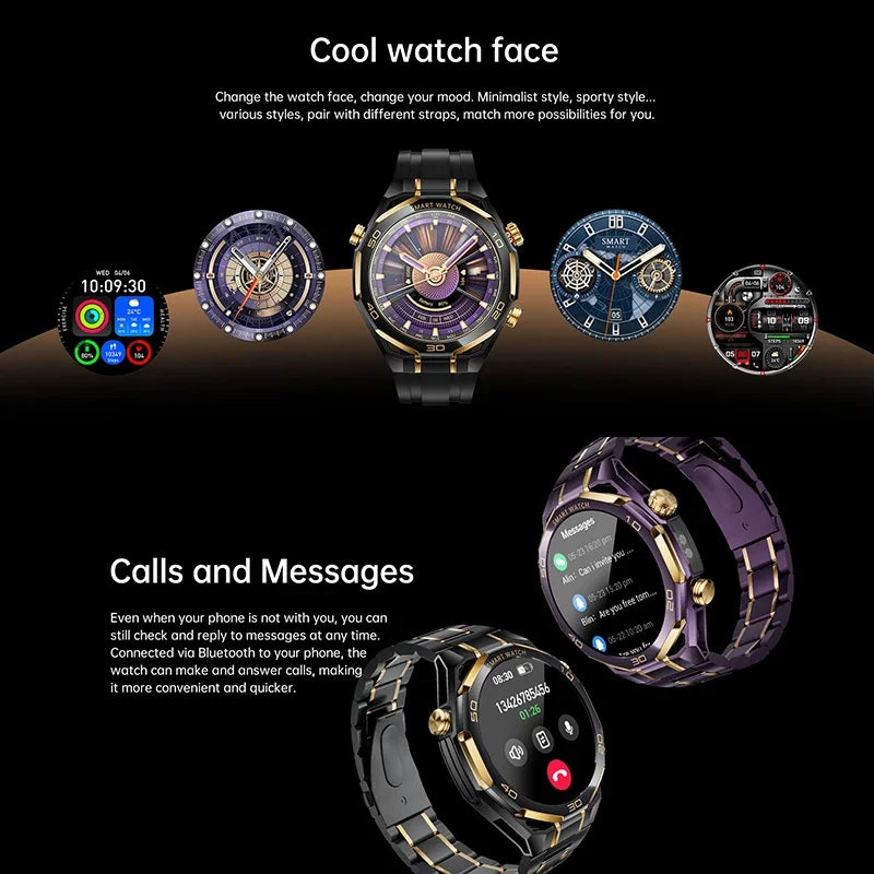 Men’s AMOLED Smartwatch Bluetooth Call With Flashlight